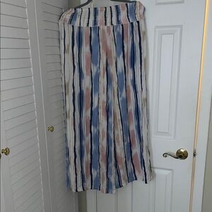 Striped Blue and Pink Women's Skirt